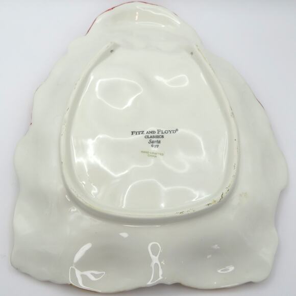 Fitz & Floyd Classics Santa Platter with Cat Ceramic Christmas Cookie Plate Tray - Picture 8 of 10